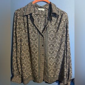 Max studio women’s button down dress shirt size XL with vivid print